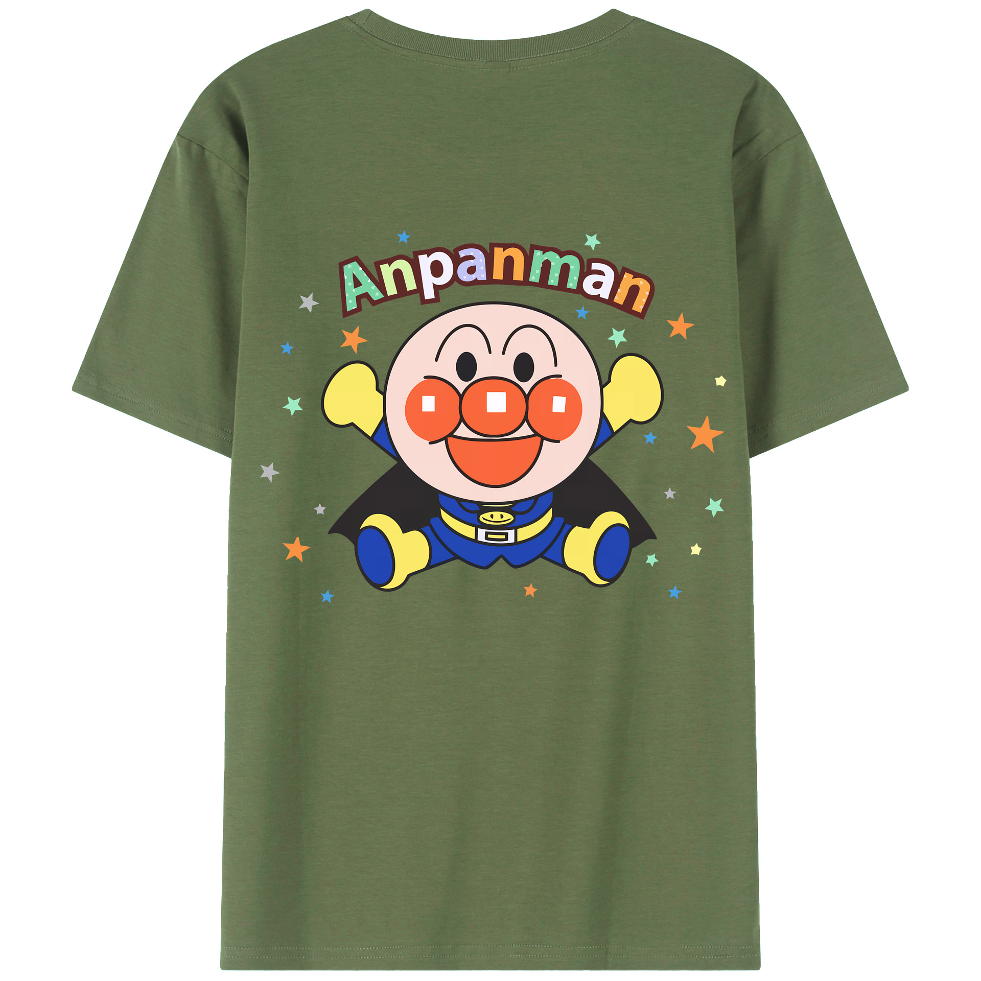 （画像用） アンパンマン Anpanman 綿100％ メンズ半袖Tシャツ（バックプリント） 通気性